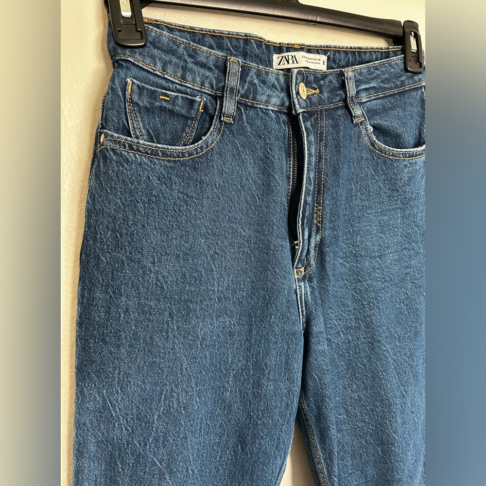ZARA Woman High-Rise Classic Blue Denim Jeans Size 6 (28) - Picture 6 of 15